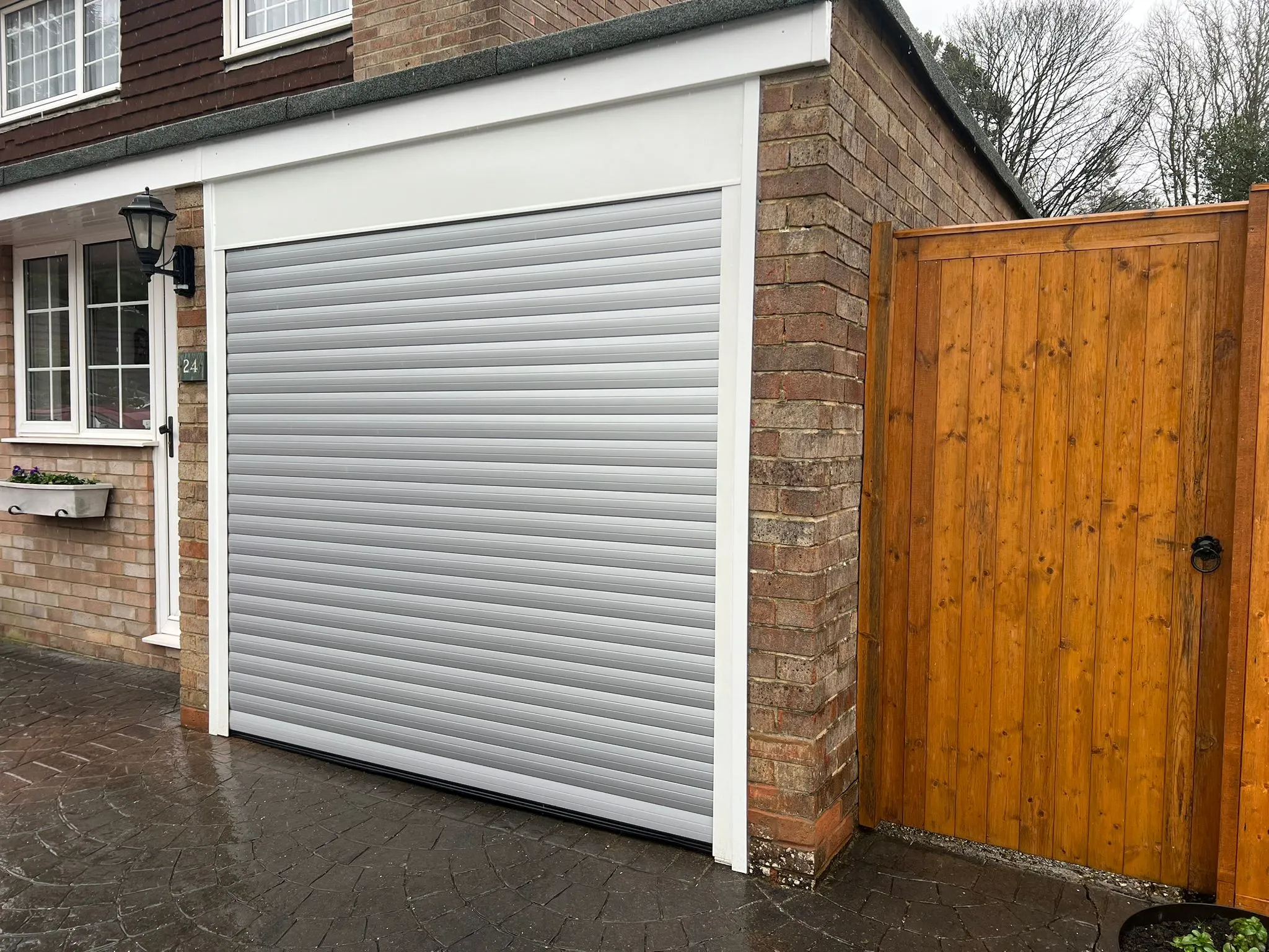 grey garage door